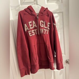 Vintage Y2K  American Eagle Red half zip Hoodie